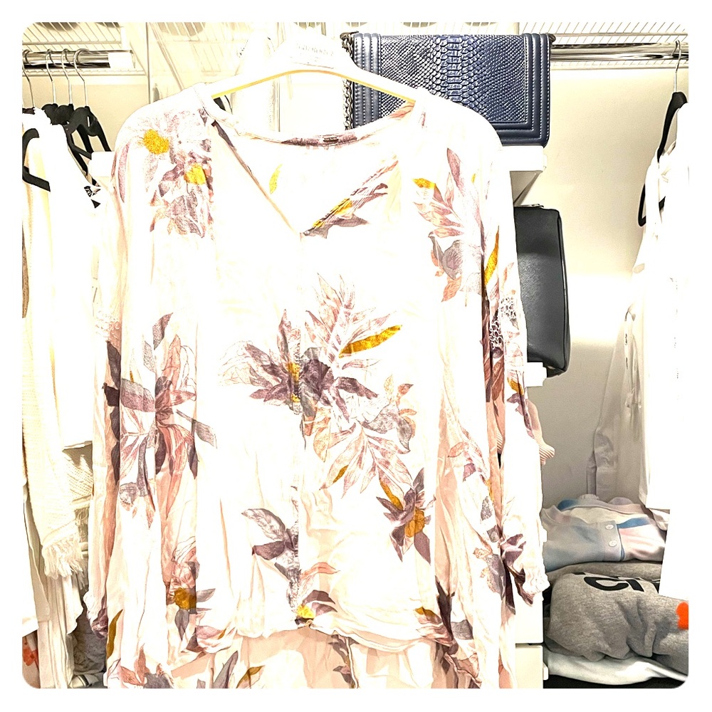 Long sleeve floral shirt